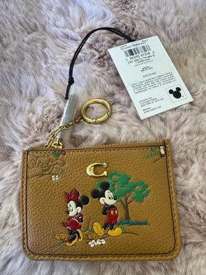 Coach Disney X Essential Mini ID Card Case With Mickey Mouse And Minnie Mouse thumbnail 1