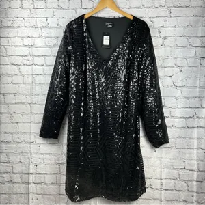 NWT City Chic Bright‎ Lights Sequin Cocktail Dress Size 22 thumbnail 2