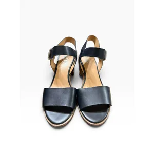 Franco Sarto Harlie Black Leather Block Heel Ankle Strap Sandals Womens 11M thumbnail 2
