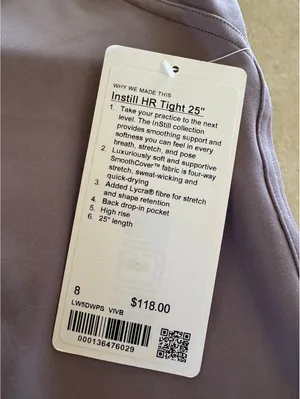 Lululemon Instill High Rise 25” Violet Verbena Size 8 NWT thumbnail 4