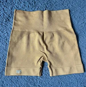 Set Active Brown Biker Shorts Size Small thumbnail 1