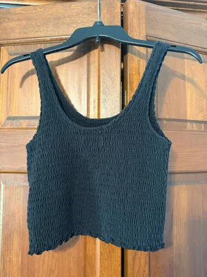 Hollister Black Ribbed Top Crop thumbnail 2