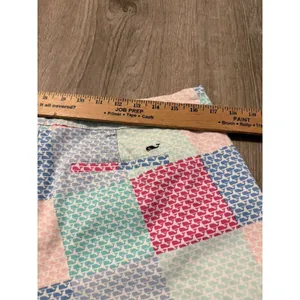 Vineyard Vines Target Patchwork Plaid Whale Cotton 4" Shorts‎ Stretchy 12 thumbnail 4