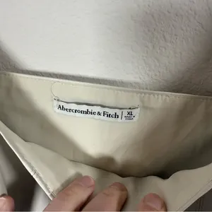 Abercrombie Women’s Vegan Leather Corset Top in Beige Size XL thumbnail 6