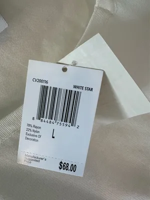 Carmen Marc Valvo Women's White Embellished Knit Square Neck Top Size L NWT thumbnail 3