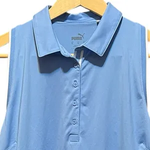 Puma Golf‎ Mattr Peak Sleeveless Polo Light Blue Polo Size XL thumbnail 2