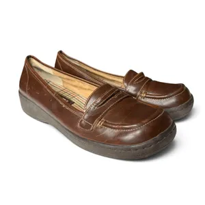 Vintage 90s Y2K Mudd Loafer Shoes Brown Womens Sz 8M Babydoll Dark Academia thumbnail 3