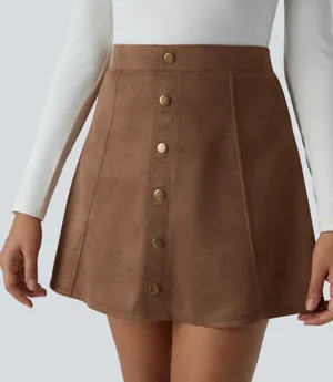 Halara faux suede skirt thumbnail 1