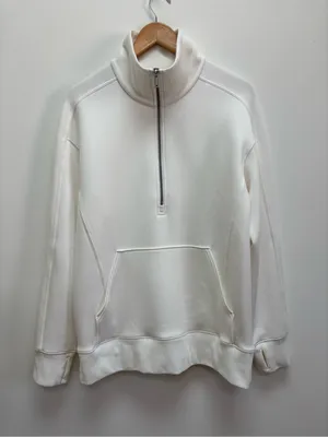 NEW SPANX AirEssentials Luxe Half Zip Sweatshirt Tunic in Powder M thumbnail 11