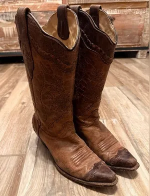 Corral Women's Brown Embroidered Floral Western Cowgirl Boots thumbnail 1