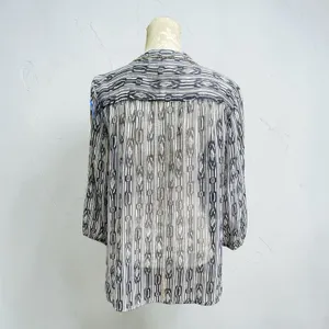 Charter Club Sheer Beaded Tassel Tunic Top XL Coastal Cowgirl Boho Navy White thumbnail 7