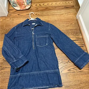 Anthropologie Pilcro Blue Denim Dress XS (oversized) thumbnail 3