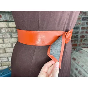 cinch belt Faux leather brown thumbnail 6