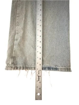 EDIKTED Light Wash Wide Leg Baggy Jeans Womens XL Y2K Double Button thumbnail 13