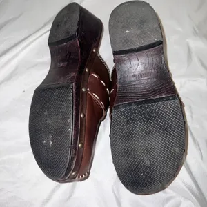 Bongo Y2K Brown Leather  Open Clogs thumbnail 4