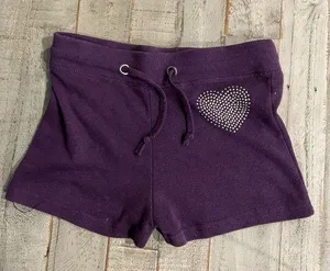 Women’s Snow Love Purple Medium Cotton Heart Shorts thumbnail 1
