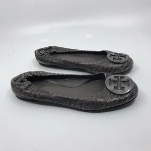 TORY BURCH Pewter Ballerina Flats size 6 thumbnail 2