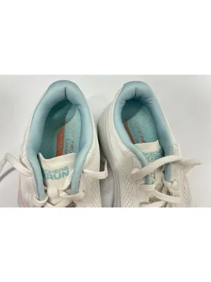 Skechers GOrun Max Cushion Slip-ins Shoes Womens Size 7.5 White Aqua 128923 EXC thumbnail 8