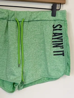 NWT Cupshe Slayin' It Green Crop Top & Shorts Lounge Set - Size: Extra Large thumbnail 8