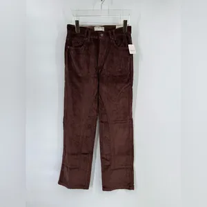 Free People We‎ The Free Risk Taker Cord Straight Leg in Chocolate Truffle size 26 nwt thumbnail 3