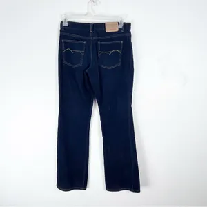 AMERICAN EAGLE Navy Blue 100% Cotton Dive Pockets Corduroy Jeans 8 Boho Western thumbnail 2