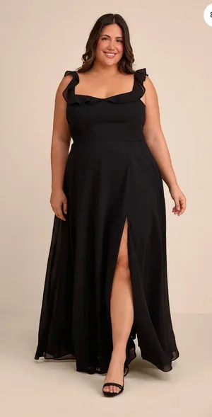 Lulus Dress Black thumbnail 1