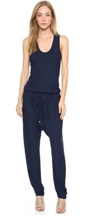 Ronny Kobo Yelena Sleeveless Jumpsuit in Navy Blue Size Small‎ thumbnail 1