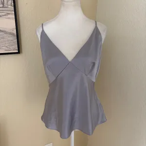 REFORMATION‎ Mickey Satin Top Lavender Size Medium thumbnail 3