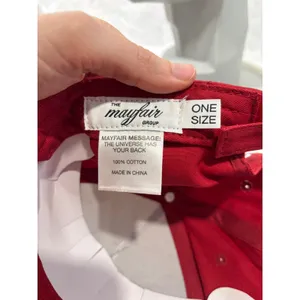 Mayfair Group x Orebella Aura Donor Trucker Hat Red Cream Embroidered NWT OS thumbnail 8