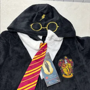 Harry Potter Black‎ Gryffindor Hooded Union Suit NEW Size S/M thumbnail 11