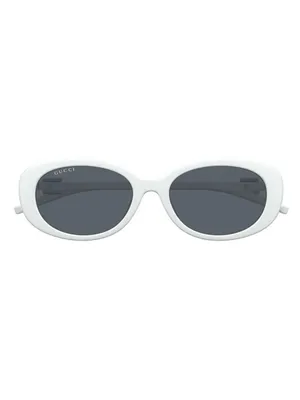 New Gucci Oval Sunglasses Gucci Gg1684sa 006 White Grey Women Eyewear Nib thumbnail 3