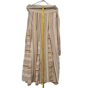 Free People Boho Striped Wrap Skirt Tie Waist Pastel Neutral. Approx S/M thumbnail 8