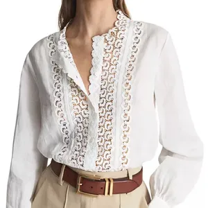 Reiss White Lace Button Down Shirt thumbnail 1