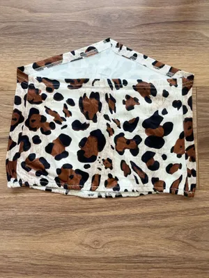 SHEIN Leopard Print Strapless Tube Top thumbnail 4