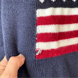 Amazon USA flag navy sweater knit ribbed brandy nico american oversized Ralph lauren thumbnail 7