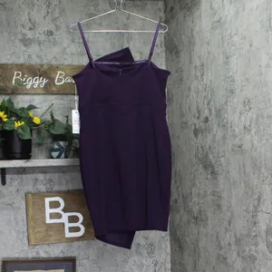 Siena Womens Side-Gathered Dress Removable Straps SATP1607 Plum Purple 12 thumbnail 2