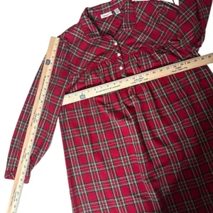 Vintage LL Bean Nightgown Medium Petite Plaid Cotton Flannel Maxi‎ Traditional thumbnail 7