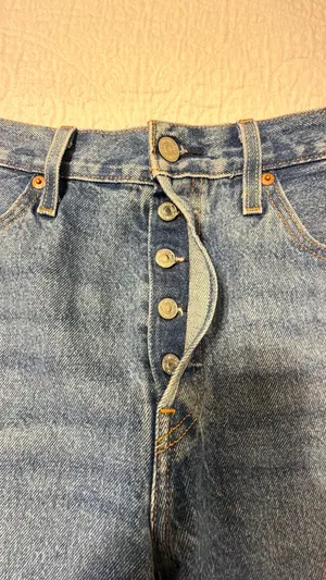 Levi's Blue Denim Jean Shorts thumbnail 3