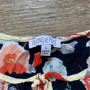 Patrons of Peace Cream Boho Floral Dress L thumbnail 2