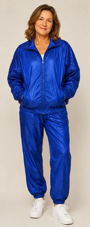 Vintage Active Horizon Royal Blue Tracksuit Set Jacket Pants 1X Retro 90s Sport thumbnail 1