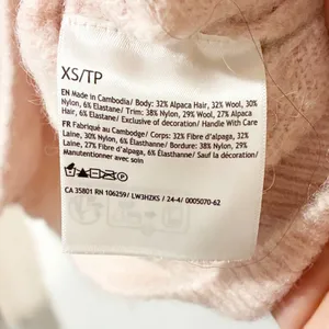 Lululemon Alpaca Wool-Blend‎ Crosshatch Spring Sweater Light Pink Size XS thumbnail 4
