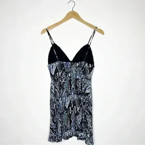 NBD Only Way Dress in Blue & Green Size Small Mini Dress Revolve Snake Skin thumbnail 6