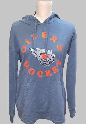 Edmonton Oilers Womans Hoodie Blue Hockey Small fan sports McDavid Canadian NHL thumbnail 1