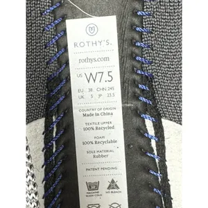 ROTHYS The Flat Pebble Grey Knit Rounded Toe Ballet Flats Slip On Shoes Size 7.5 thumbnail 9
