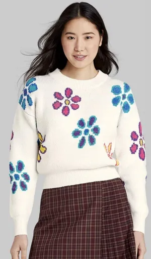 Wild Fable white sweater thumbnail 2