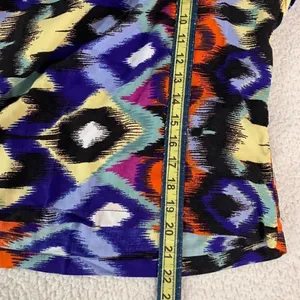 Anthropologie Ella Moss Geometric Zipper Back Oversized Blouse Top Medium thumbnail 7