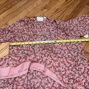 Maeve Anthropologie Sirena Ruffled Tunic Puff Sleeve Ruffle Dress Size Medium‎ thumbnail 10