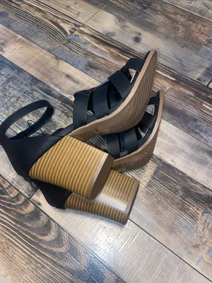 Maurices Black Strappy Wedge Sandals thumbnail 6