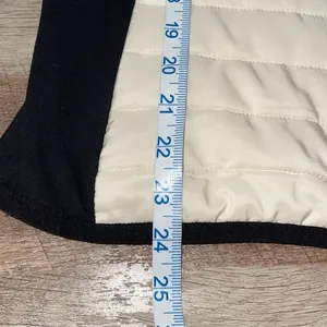L-RL‎ Ralph Lauren Active Womens Quilted Front Zip Up Jacket Black Cream Medium thumbnail 8