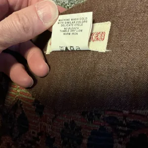 Vintage Tapestry Vest | Floral Geometric Button Front | Women’s Large thumbnail 3